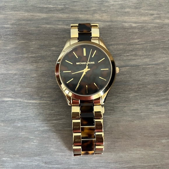 Michael Kors Gold/Tortoise Watch - Picture 1 of 2